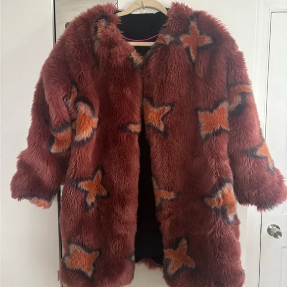 Free People Wrap Me Up Faux Fur Coat - Picture 2 of 8
